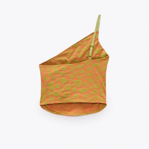 SOLD‼️ ZARA ASYMMETRIC JACQUARD TOP - Picture 6 of 7